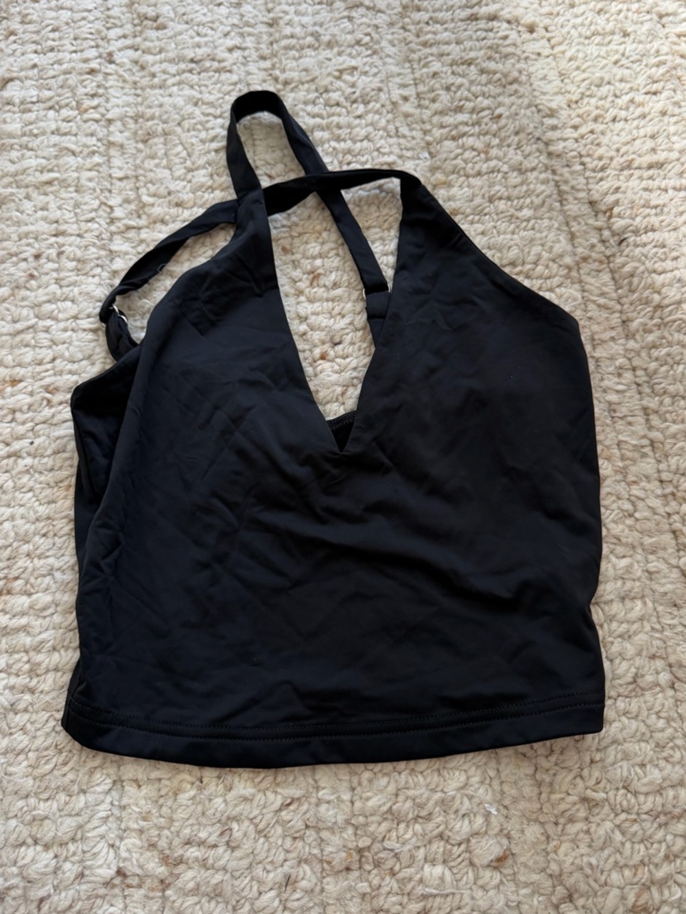 Princess Polly Black V-Neck Strappy Crop Camisole